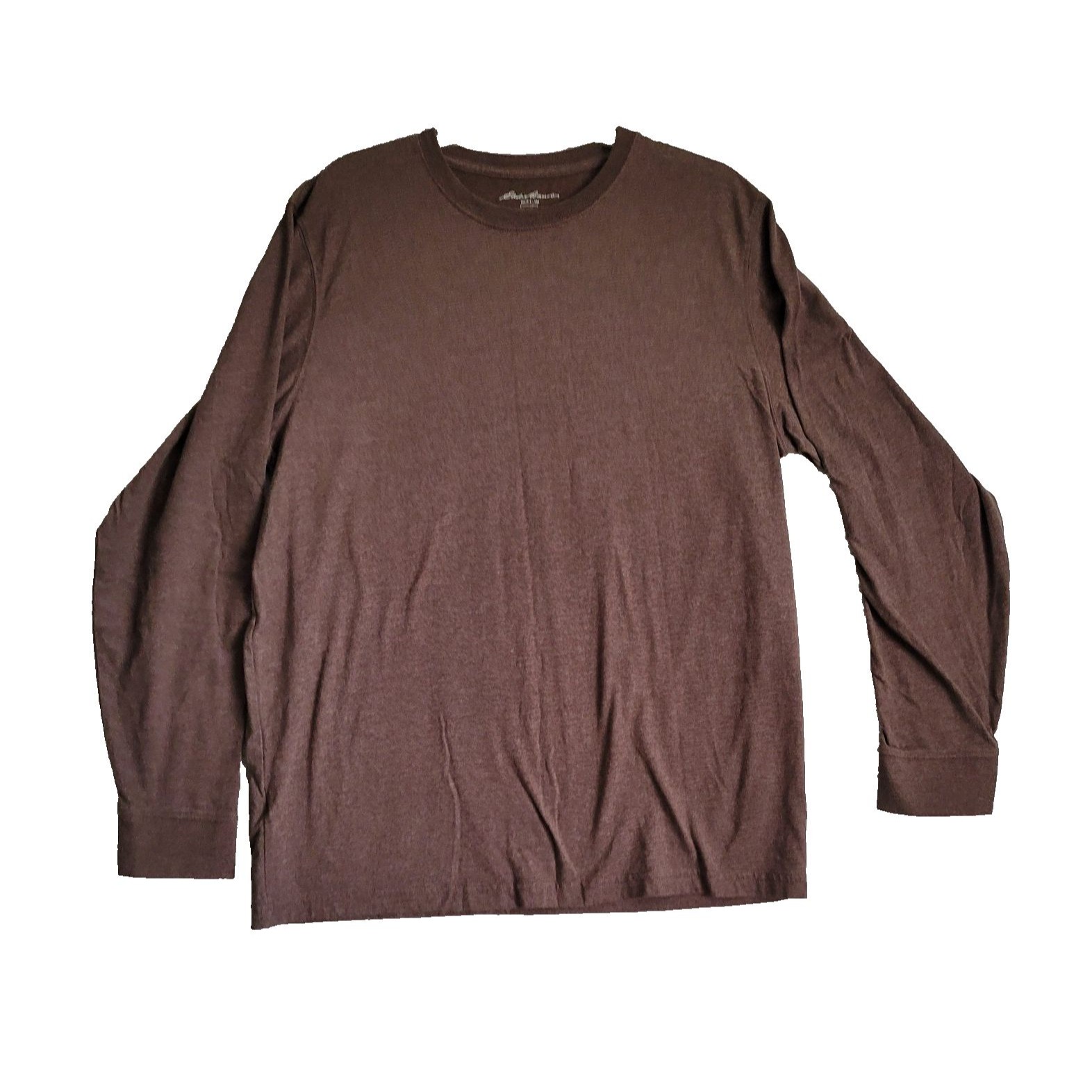 Eddie Bauer Mens Xl Tall Thermal Shirt Tan Waffle Knit Long Sleeve Crewneck